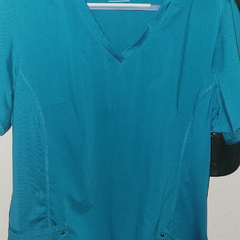 Teal V-Neck Women's Top
